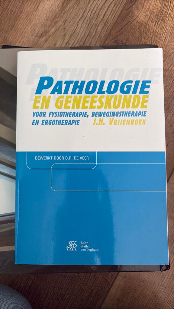 Pathologie en Geneeskunde voor Fysiotherapie, Boeken, Ophalen, J.H. Vrijenhoek, Zo goed als nieuw, Natuurwetenschap