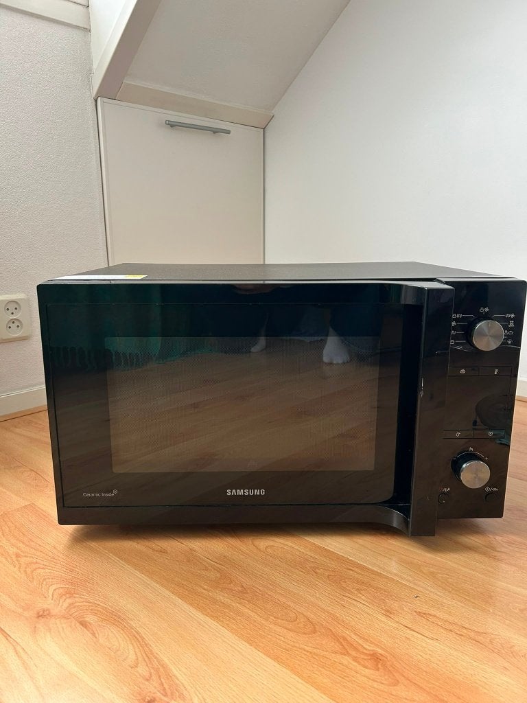 Combimagnetron-oven Samsung MC455TERBBB/EN, Ophalen, Zo goed als nieuw, Oven, Draaiplateau