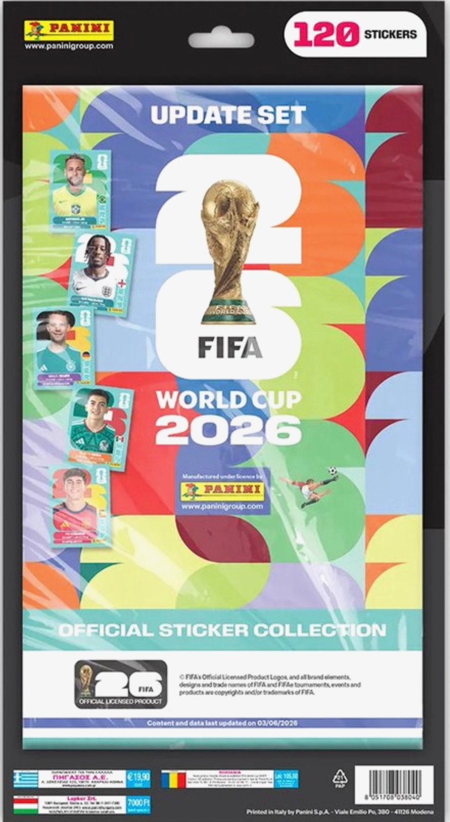 Panini WK 2026 update set, Verzamelen, Stickers, Ophalen of Verzenden, Nieuw