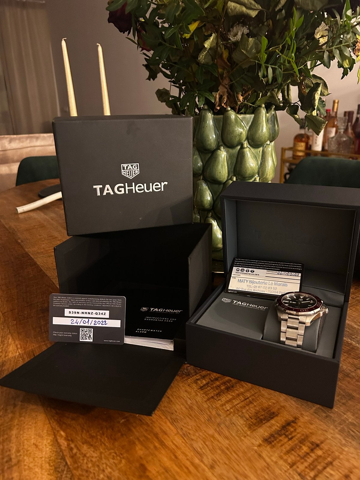 TAG Heuer Aquaracer met minimale gebruiksporen, Staal, Polshorloge, Ophalen of Verzenden, Zo goed als nieuw