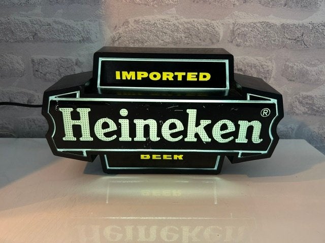Amerikaanse Heineken bier / beer reclame lamp, Ophalen of Verzenden, Zo goed als nieuw, Lichtbak of (neon) lamp
