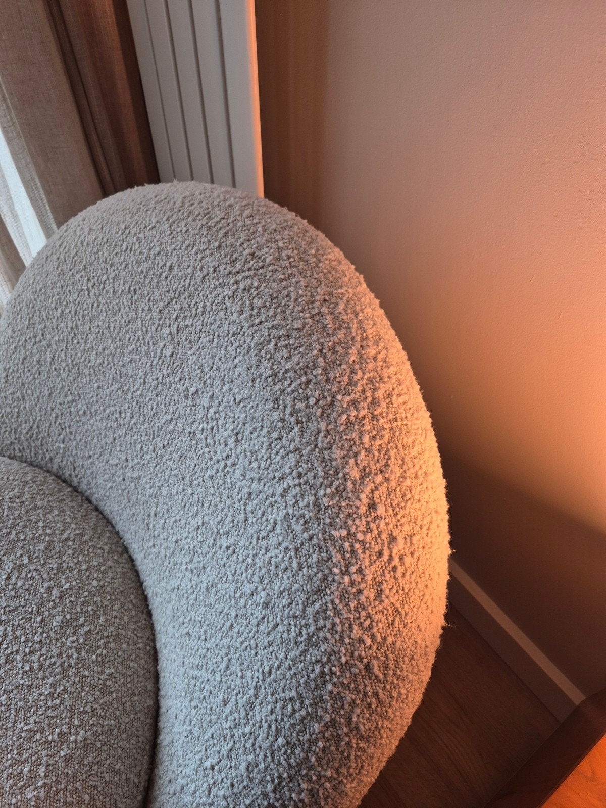 Babette Loungestoel in Maya Cream, Huis en Inrichting, Ophalen, Gebruikt, 75 tot 100 cm, Modern, Scandinavisch, Bouclé