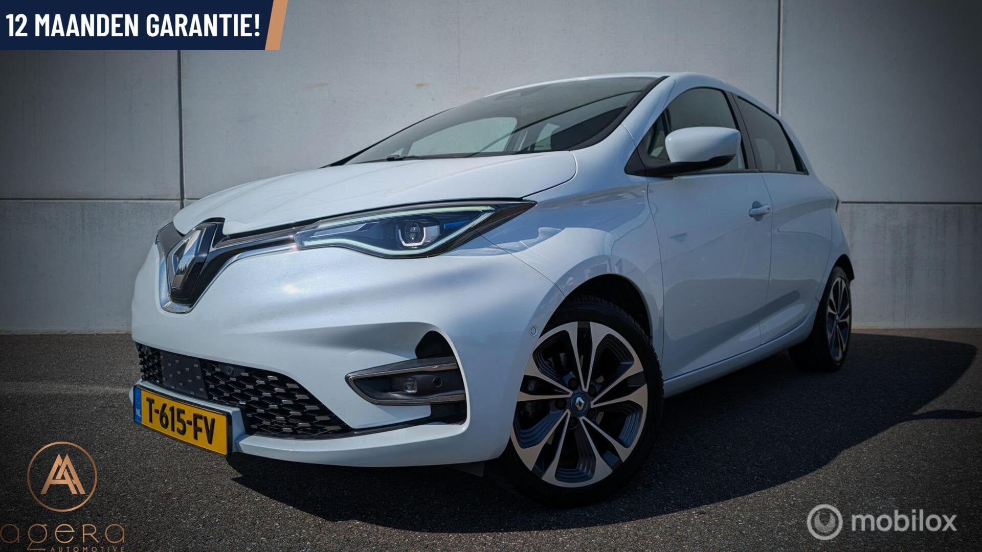 Renault Zoe R135 Intens 52 kWh, Leder, Full Option, 92% SoH, 136 pk, Gebruikt, Met garantie (alle), Wit