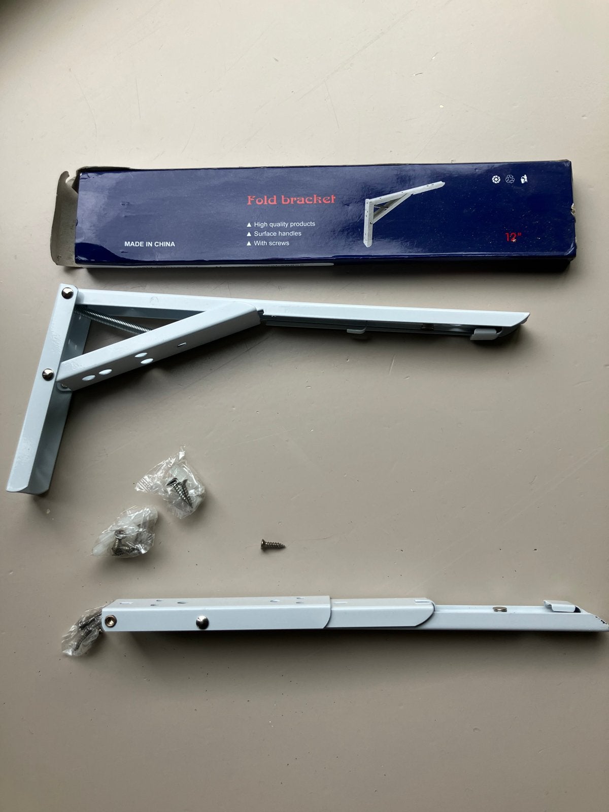 Opvouwbare Plankdragers - Set van 2 (12 inch), Ophalen, Nieuw, 250 mm of meer, Overige typen