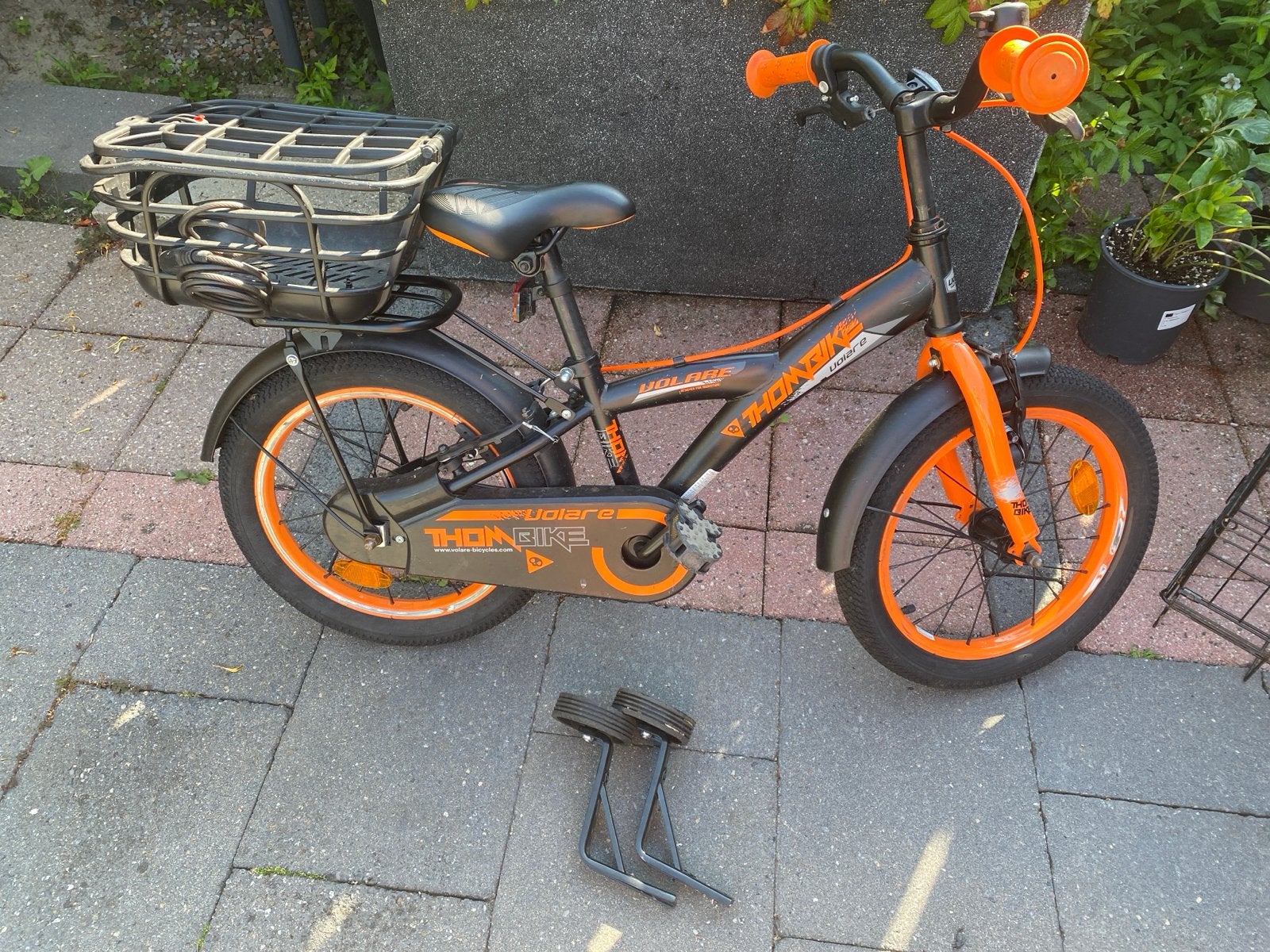 Kinderfiets Volare Thombike 16 inch met zijwieltjes, Ophalen, Zijwieltjes, Velgrem, 16 tot 20 inch