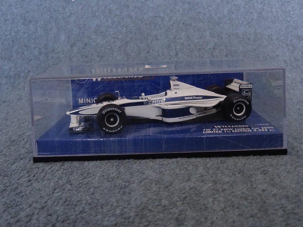 F1 BMW Williams FW21 launch car 2000 Minichamps 1:43 OVP, Ophalen of Verzenden, Gebruikt, Auto, MiniChamps