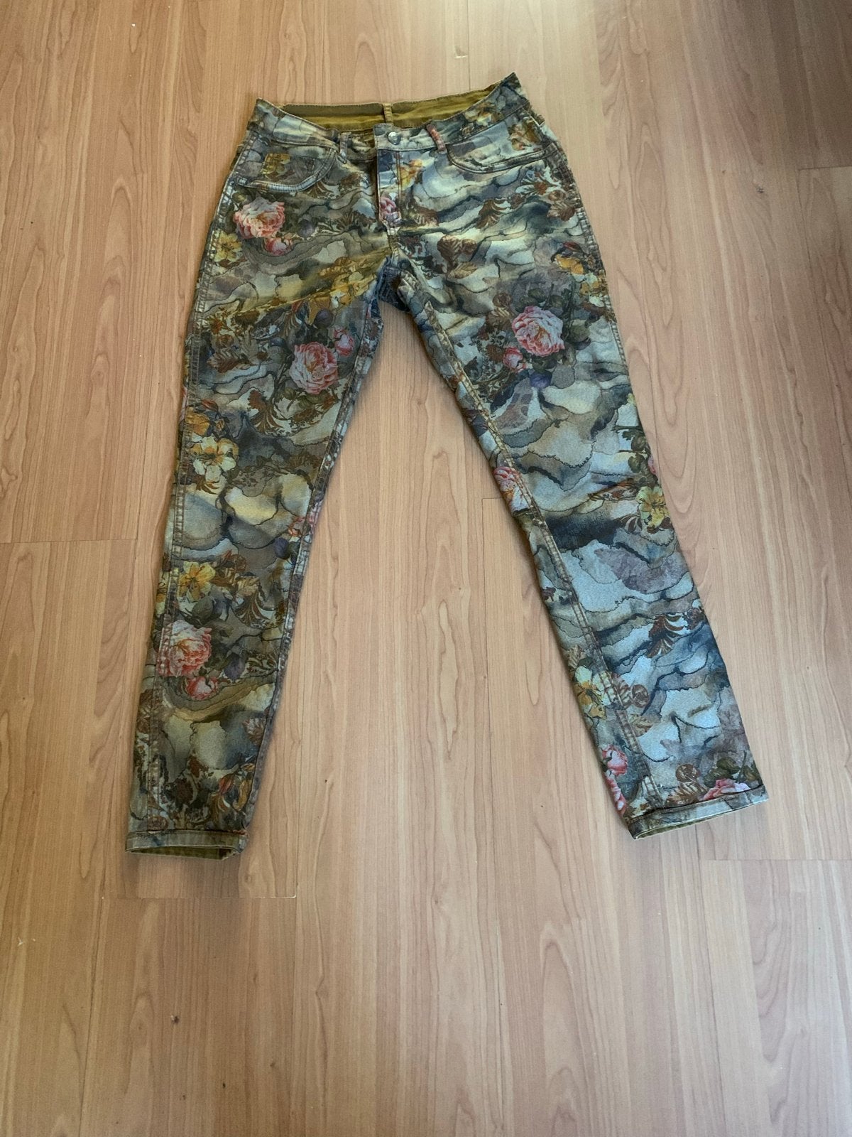 ZAC & ZOE Jeans met bloemenprint - Maat L40, Kleding | Dames, Meerkleurig, Maat 42/44 (L), Ophalen of Verzenden, Lang