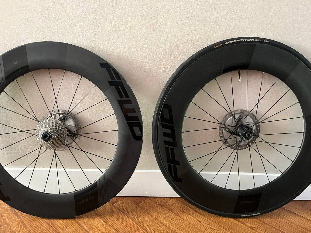 FFWD 90mm carbon wielset (tubular), Gebruikt, Carbon, Meer dan 20 versnellingen, 53 tot 57 cm