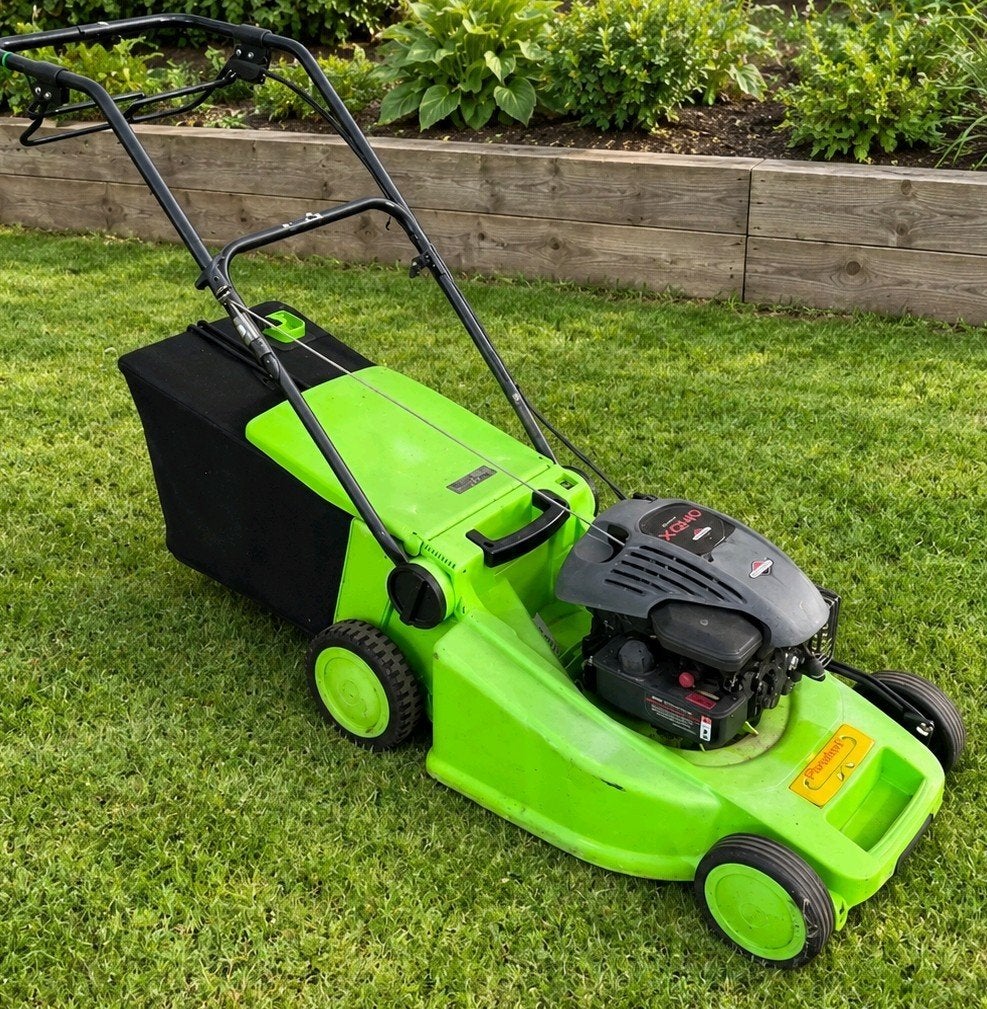 Benzine grasmaaier Florabest 8102000 Briggs & Stratton motor, Ophalen, Cirkelmaaier, Gebruikt, Florabest