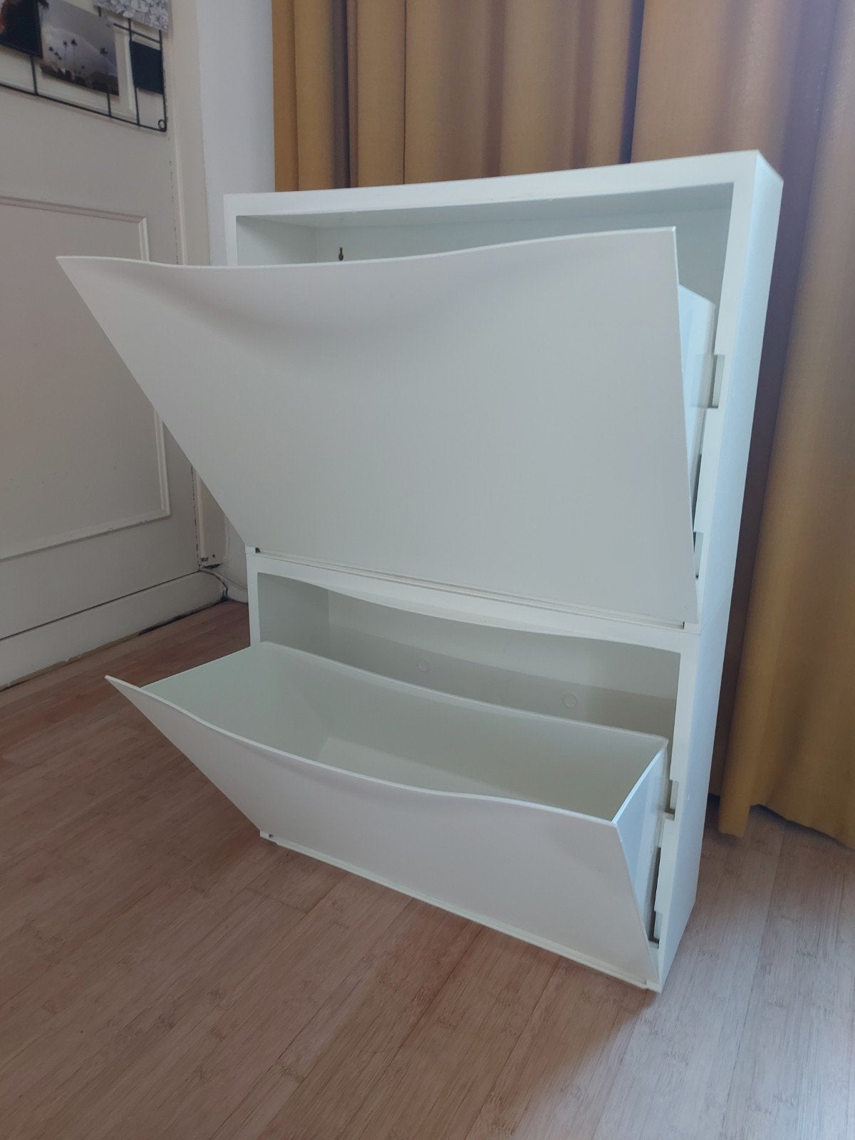 Witte plastic schoenenkast Trones van ikea, Ophalen, Gebruikt, Modern