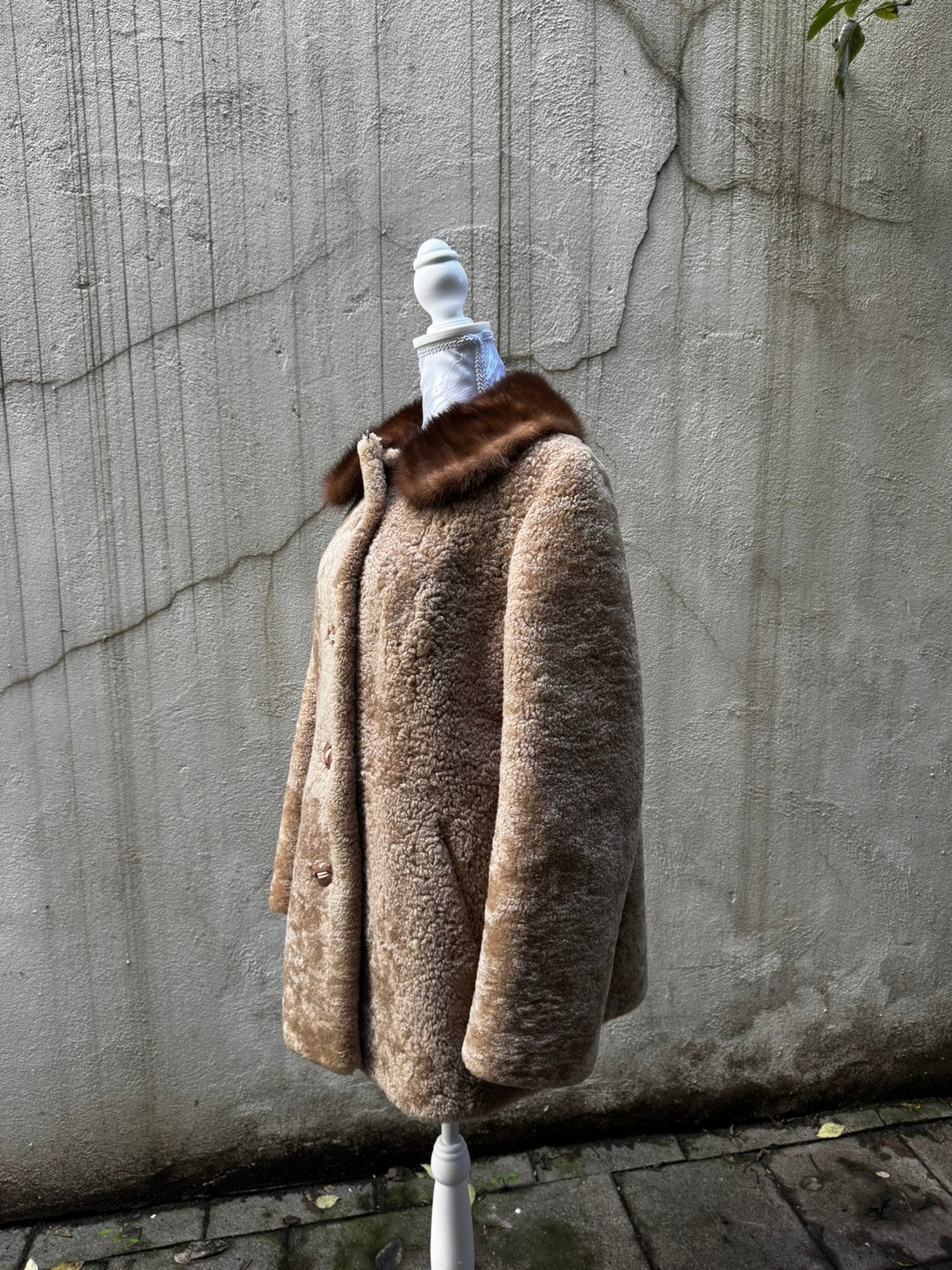 Vintage dames jas maat M - bontkraag - Haags Modehuis, Kleding | Dames, Jassen | Winter, Ophalen of Verzenden, Zo goed als nieuw