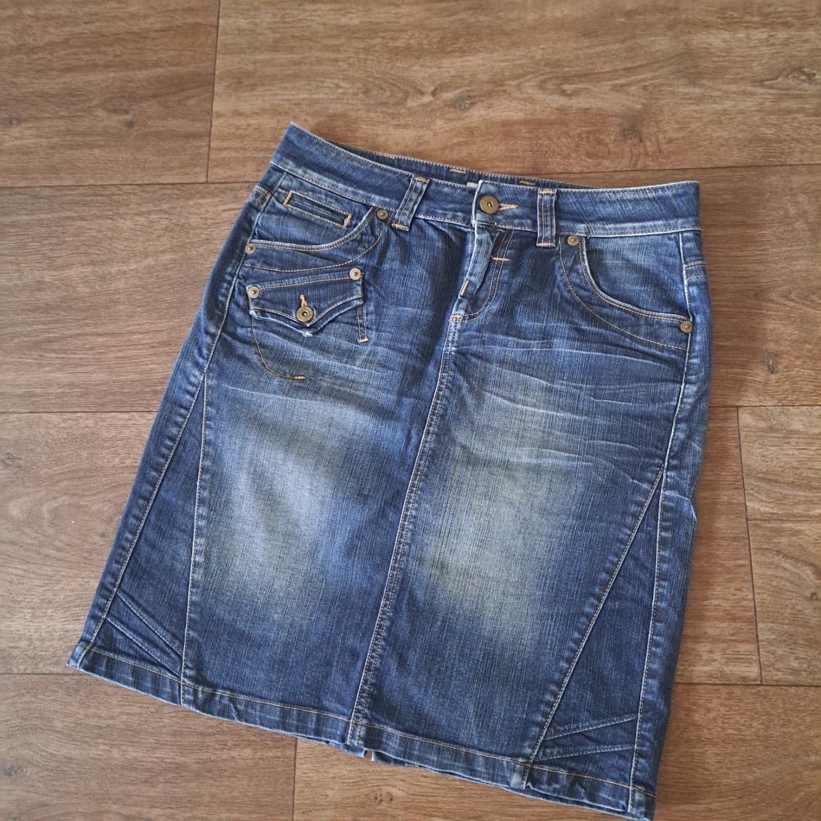 spijkerrok mt. L, Kleding | Dames, Rokken, Blauw, Maat 42/44 (L), Ophalen of Verzenden, Zo goed als nieuw