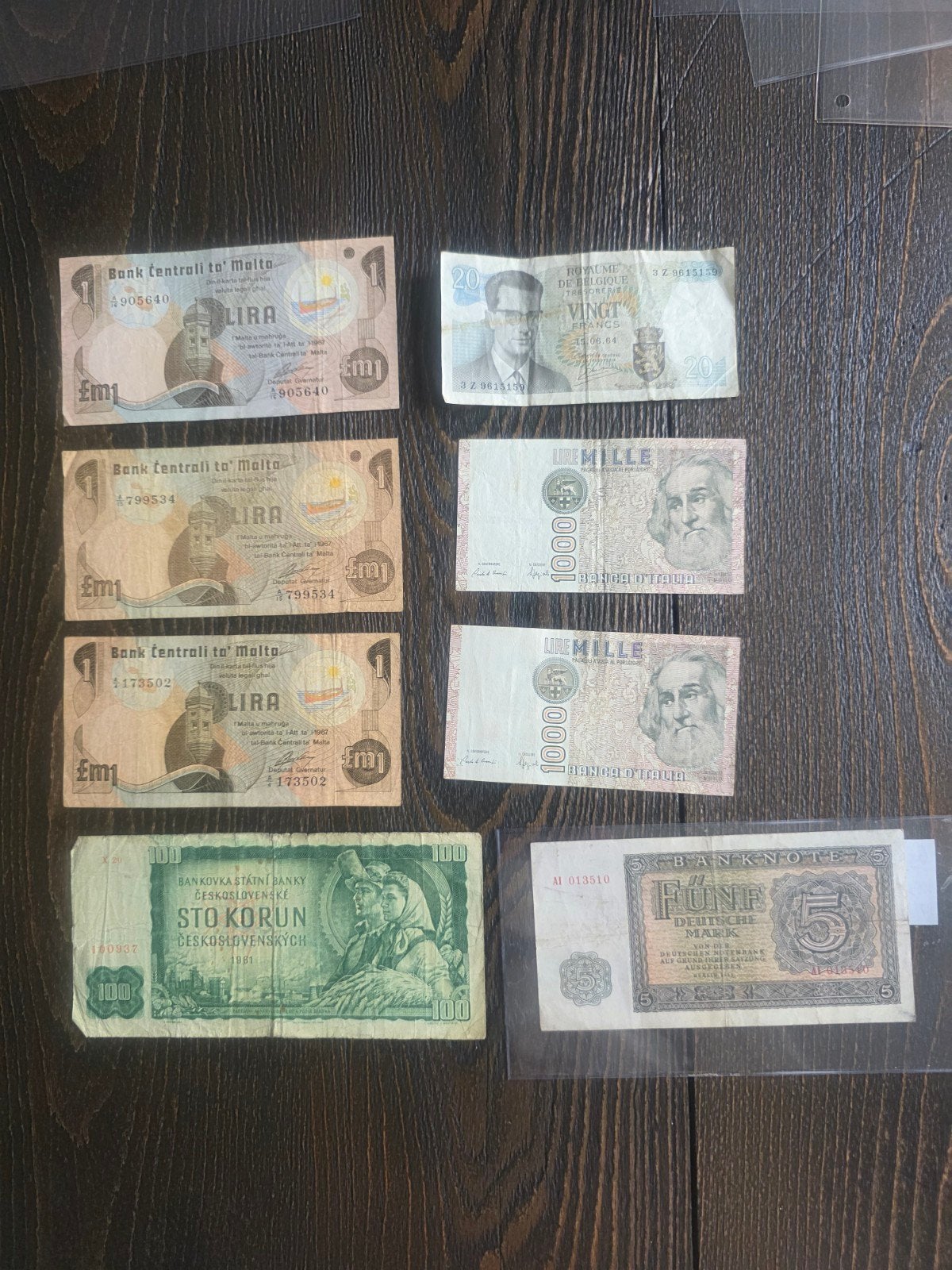 Diverse biljetten: Malta, België, Italië Tsjechoslowakije, D, Postzegels en Munten, Verzenden, Malta, Setje