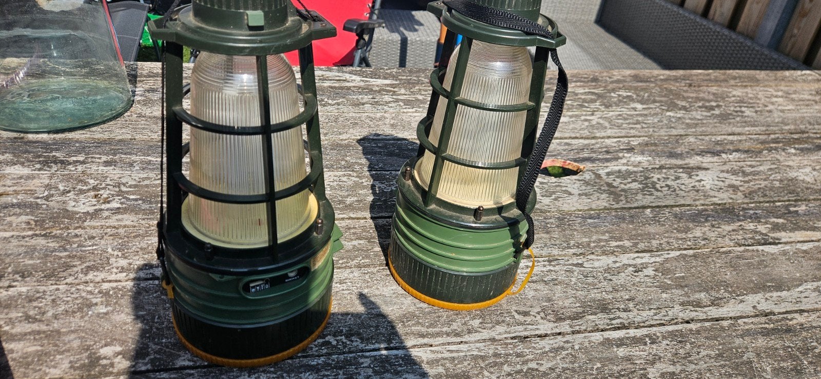Vintage Leger Zaklamp / Lantaarn - Groen, Ophalen of Verzenden