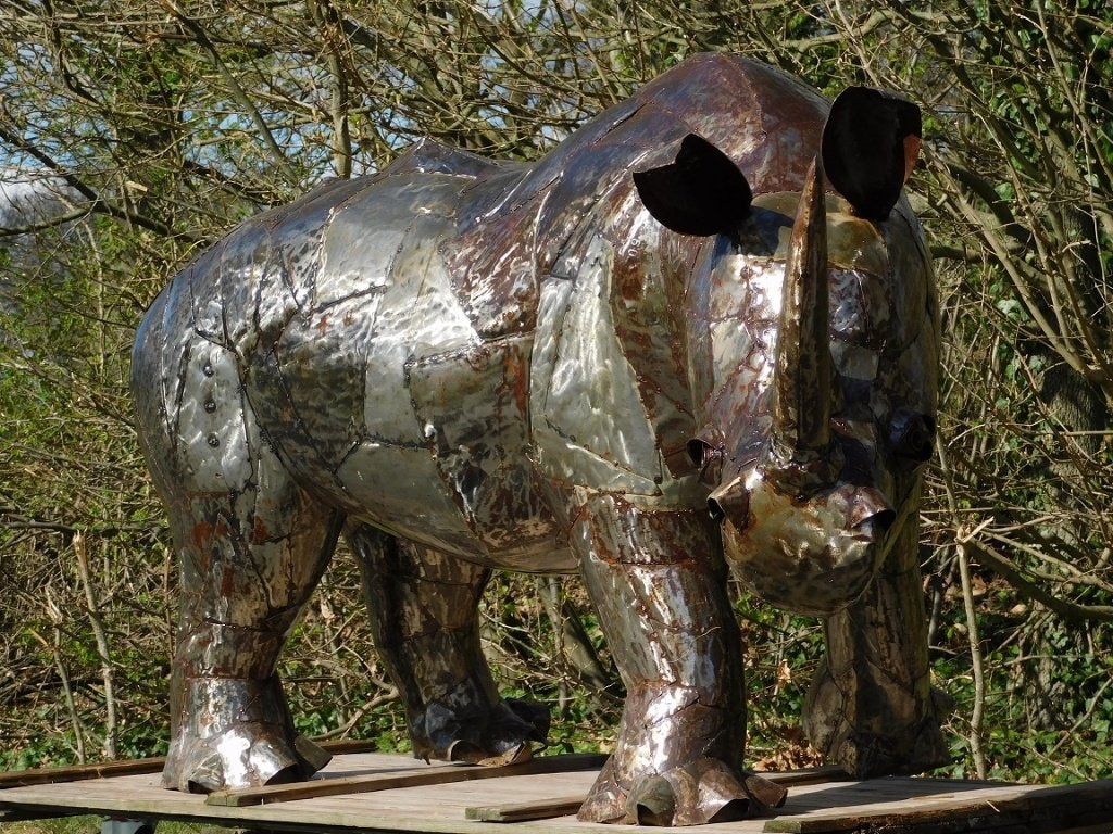 Neushoorn ''Rino'' XXL - 130 x 210 cm - Handgemaakt, Ophalen of Verzenden