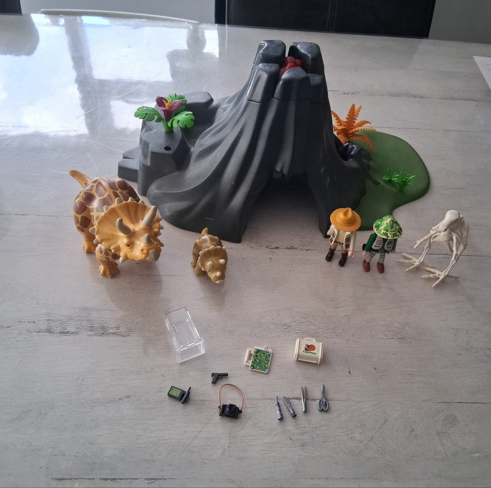 Playmobil Uitbarstende Vulkaan met Dino's (4170), Kinderen en Baby's, Speelgoed | Playmobil, Ophalen, Gebruikt, Complete set, Overige typen
