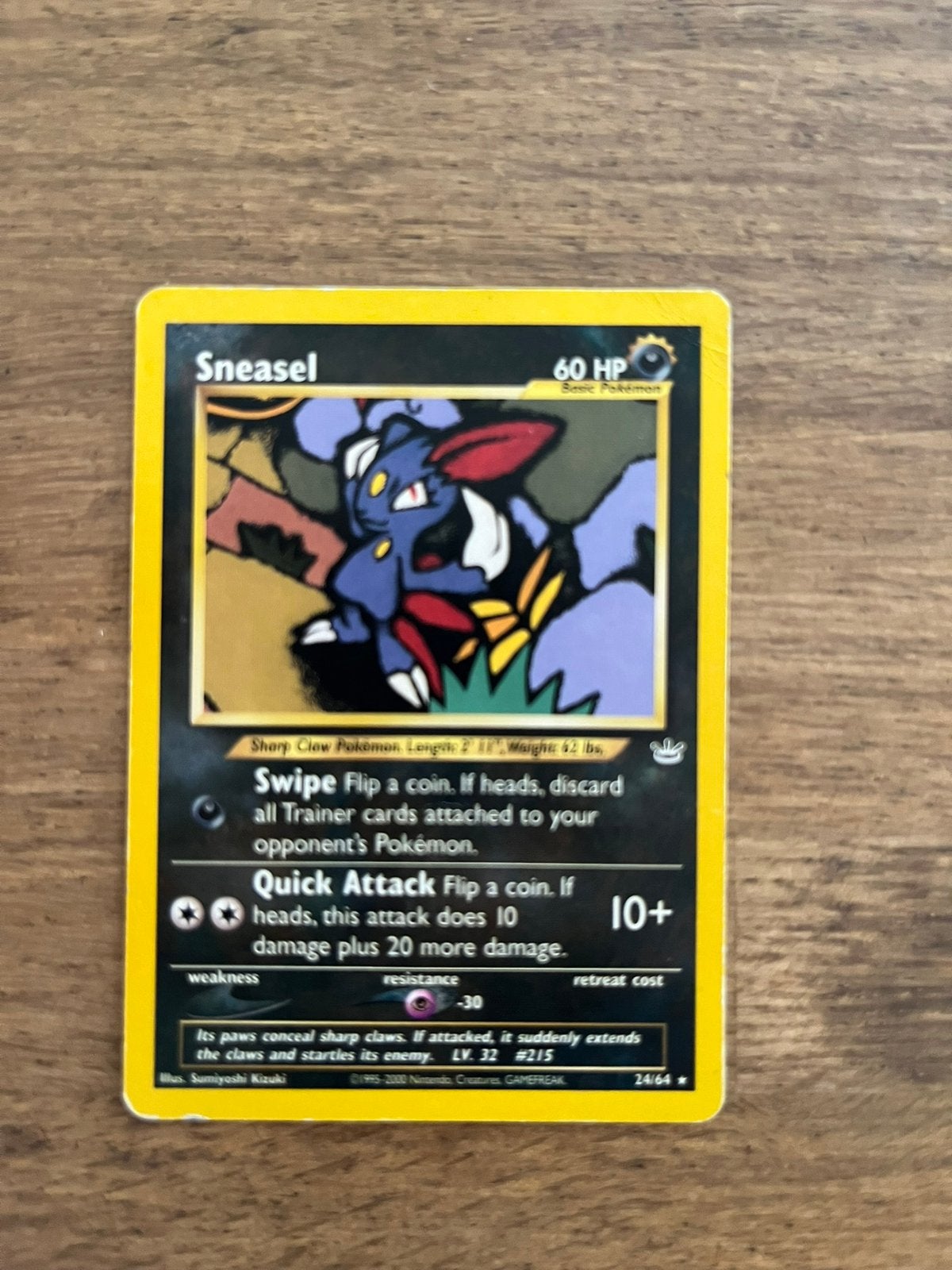 Sneasel 24/64 - Neo Revelation, Ophalen of Verzenden, Gebruikt, Losse kaart