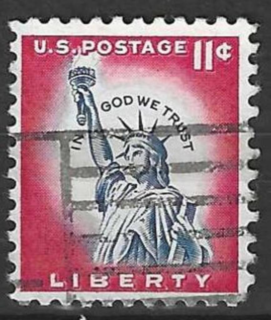 USA 1958/1961 - Yvert 637A - Vrijheidsbeeld (ST), Postzegels en Munten, Verzenden, Gestempeld, Noord-Amerika