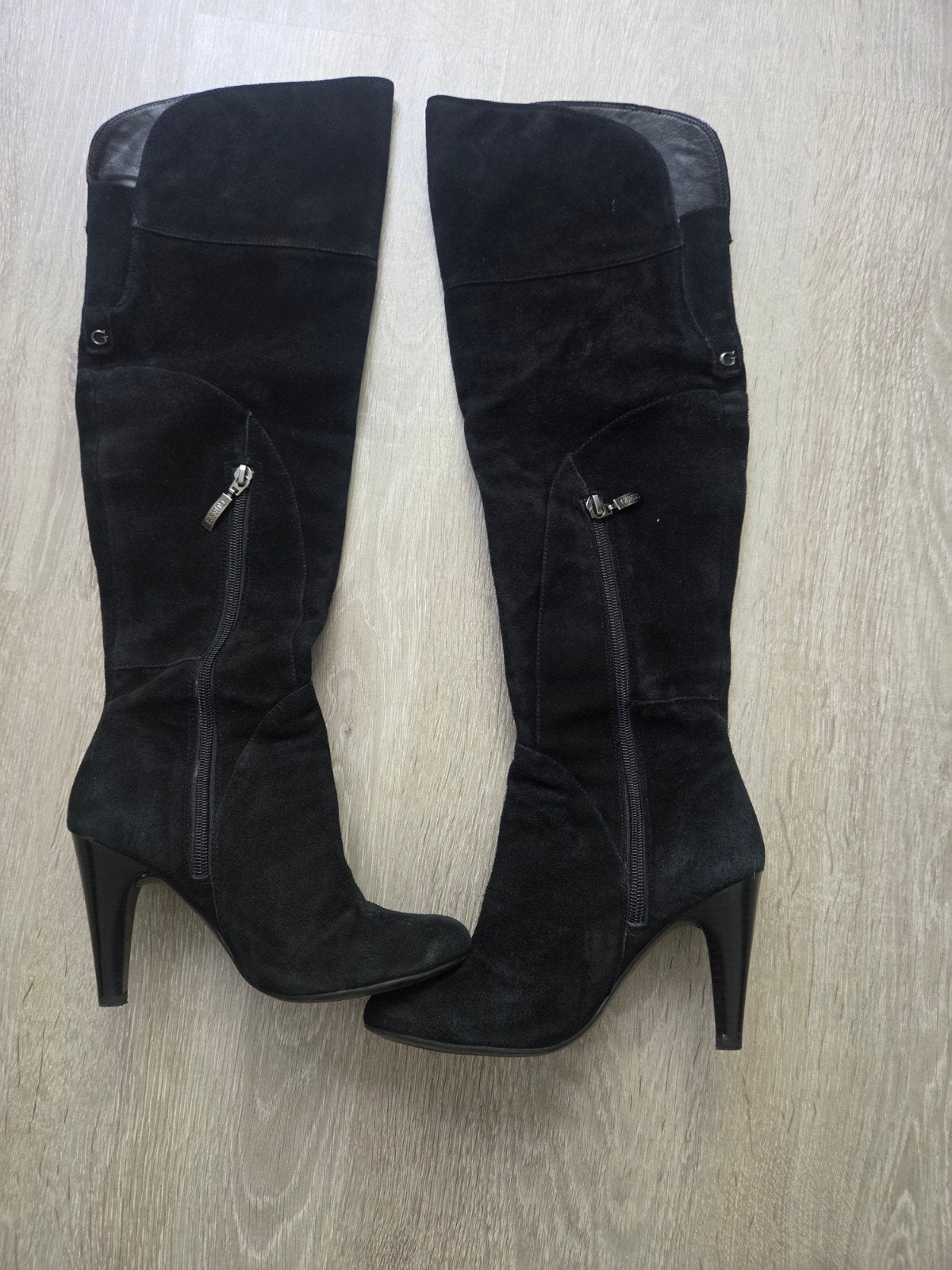 Guess suede lange laarzen (36), Hoge laarzen, Guess, Zwart, Ophalen of Verzenden