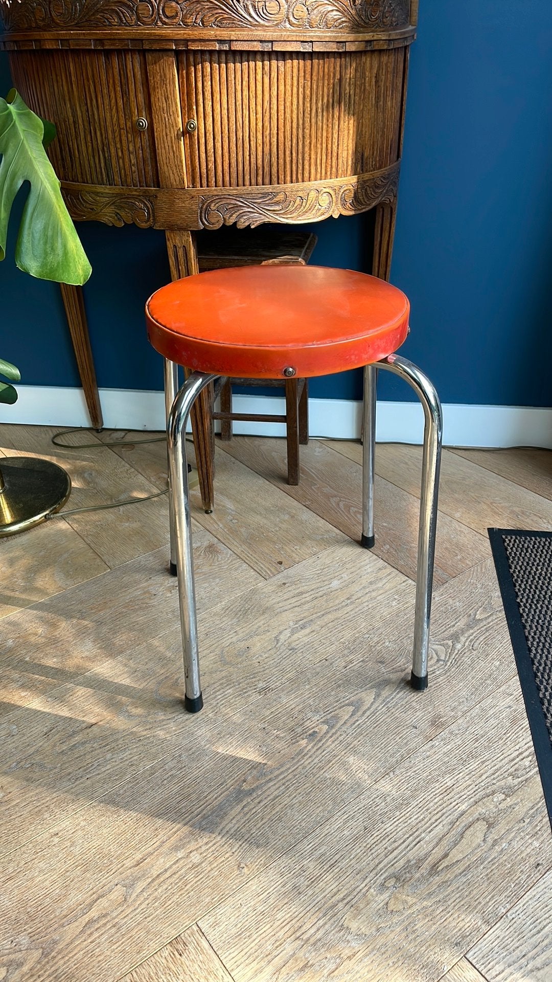 Retro krukje uit jaren 60, Ophalen, Zo goed als nieuw, Hout