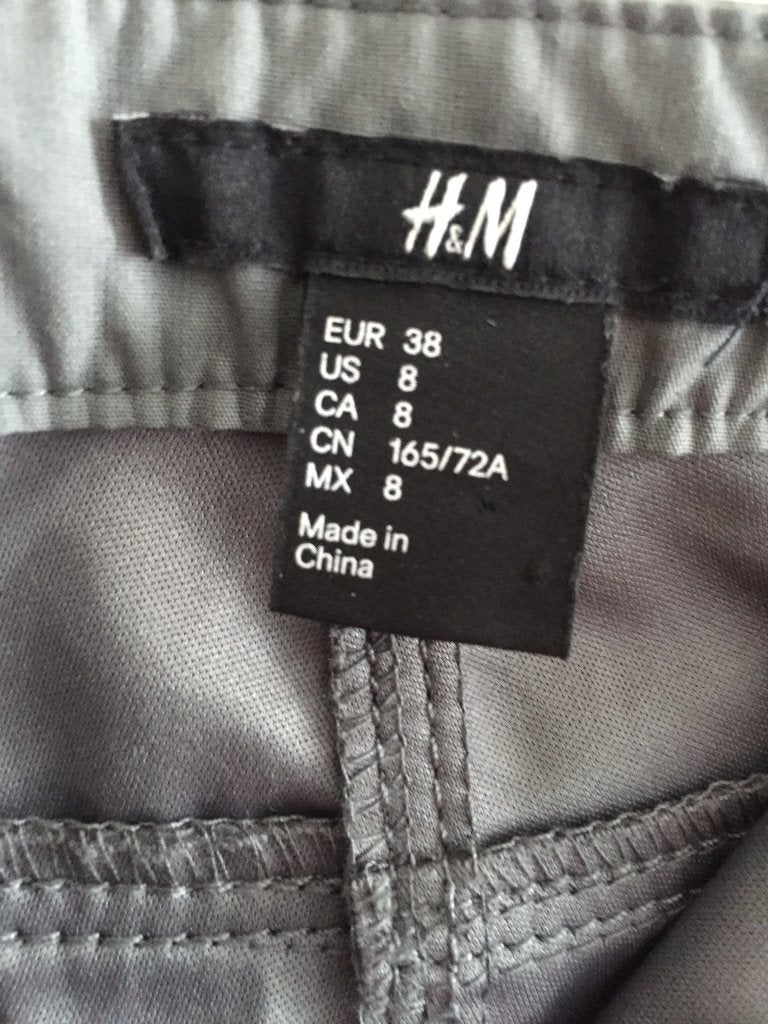 H&M faux leren broek 38, grijs. (2B19), Tweedehands verkoop, Ophalen of Verzenden, Tweedehands verkoop, Maat 38/40 (M)
