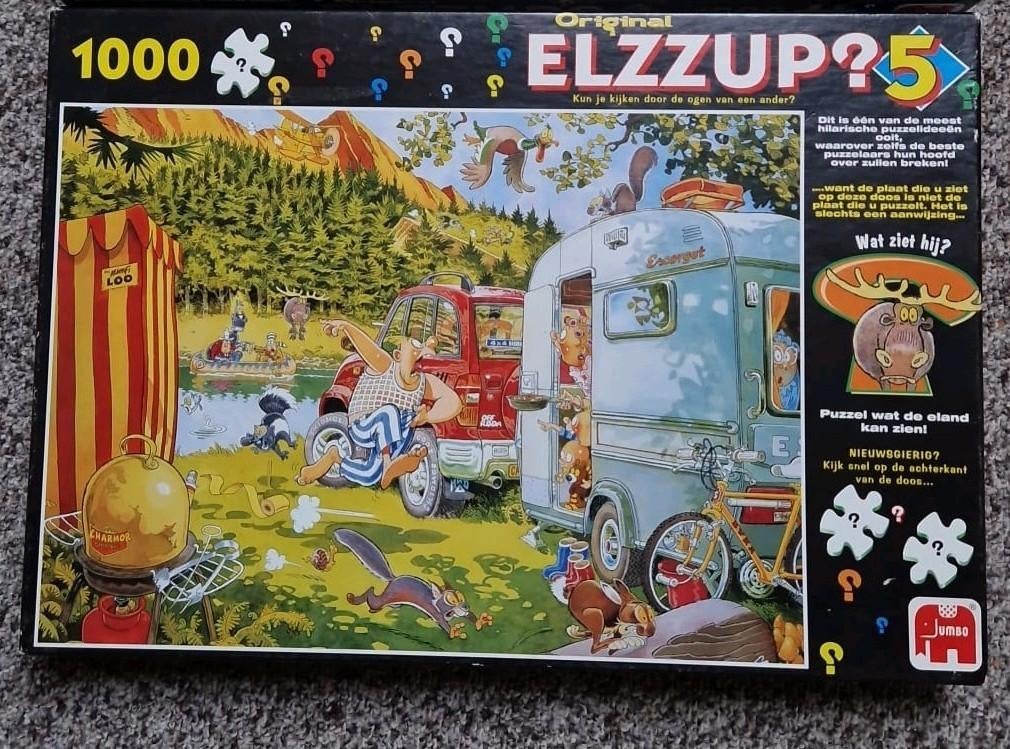 Elzzup soort wasgy 5 puzzel 1000 stukjes, Ophalen of Verzenden, 500 t/m 1500 stukjes, Gebruikt, Legpuzzel