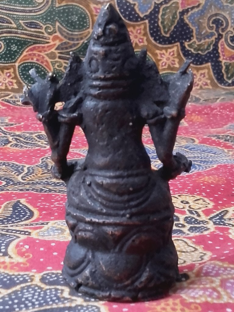 Origineel antiek brons beeldje uit India van Ganesha 8,2 cm., Antiek en Kunst, India, Handgemaakt, Ophalen of Verzenden, Brons