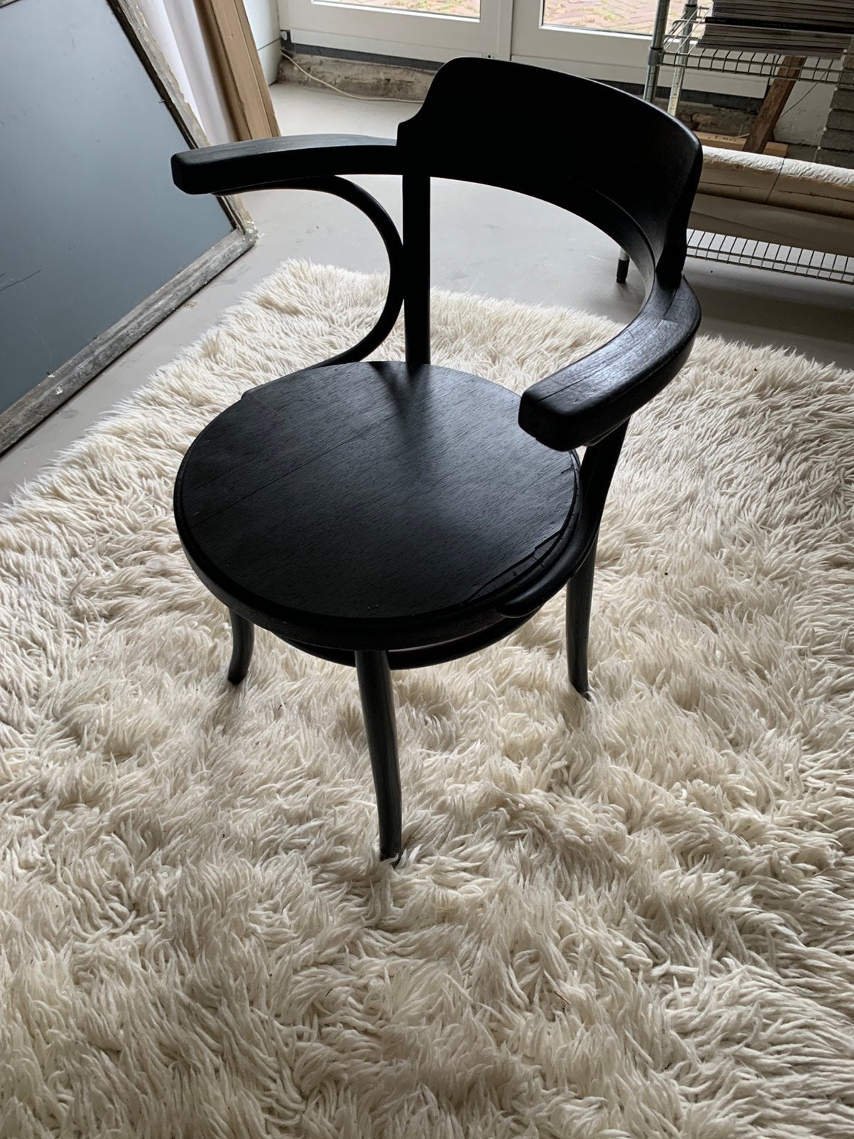 Thonet stoel, Ophalen, Zo goed als nieuw, Zwart, Eén