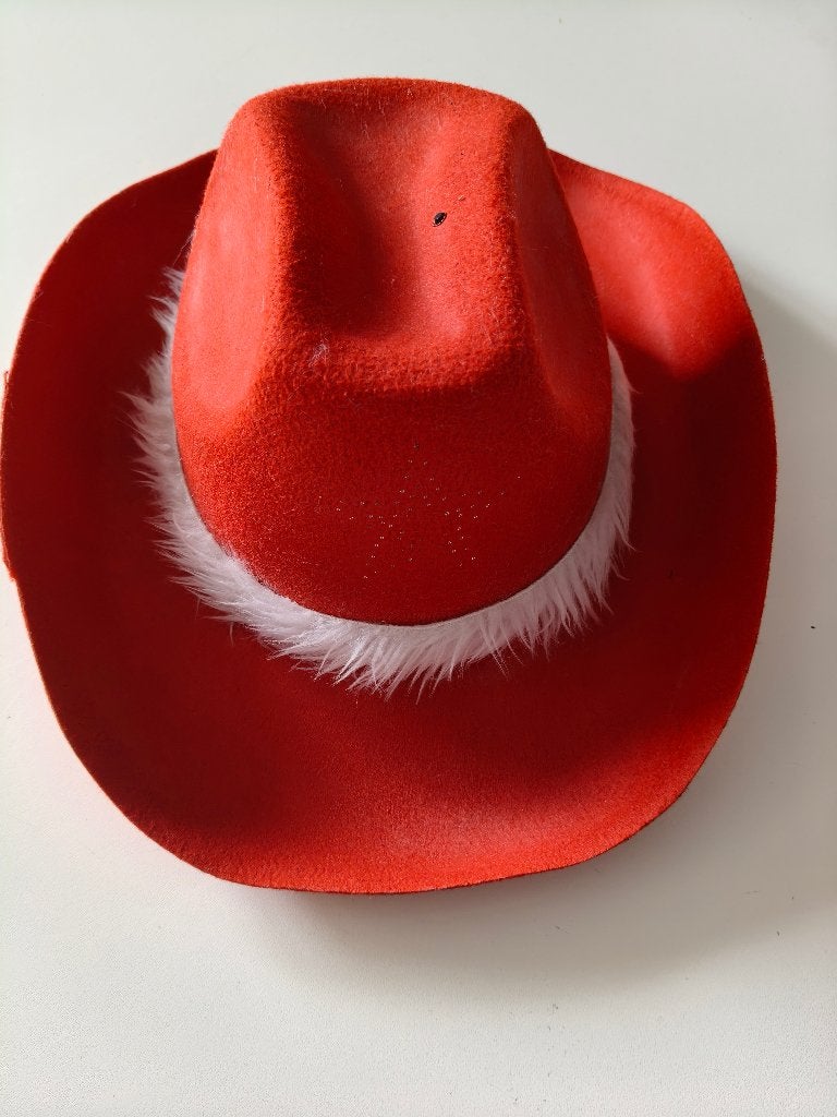 Kerst cowboyhoed met lichtjes, Ophalen of Verzenden, Zo goed als nieuw, Kerst of Sinterklaas
