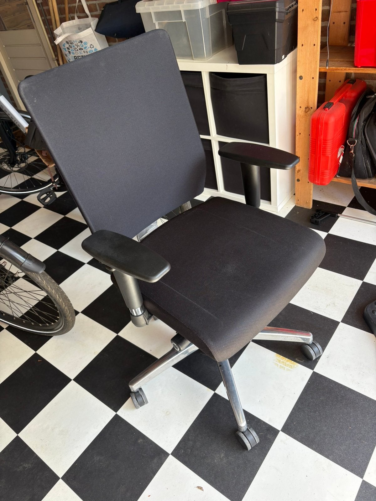 Schaffenburg burostoel met voetensteun, Ophalen, Ergonomisch, Zo goed als nieuw, Zwart