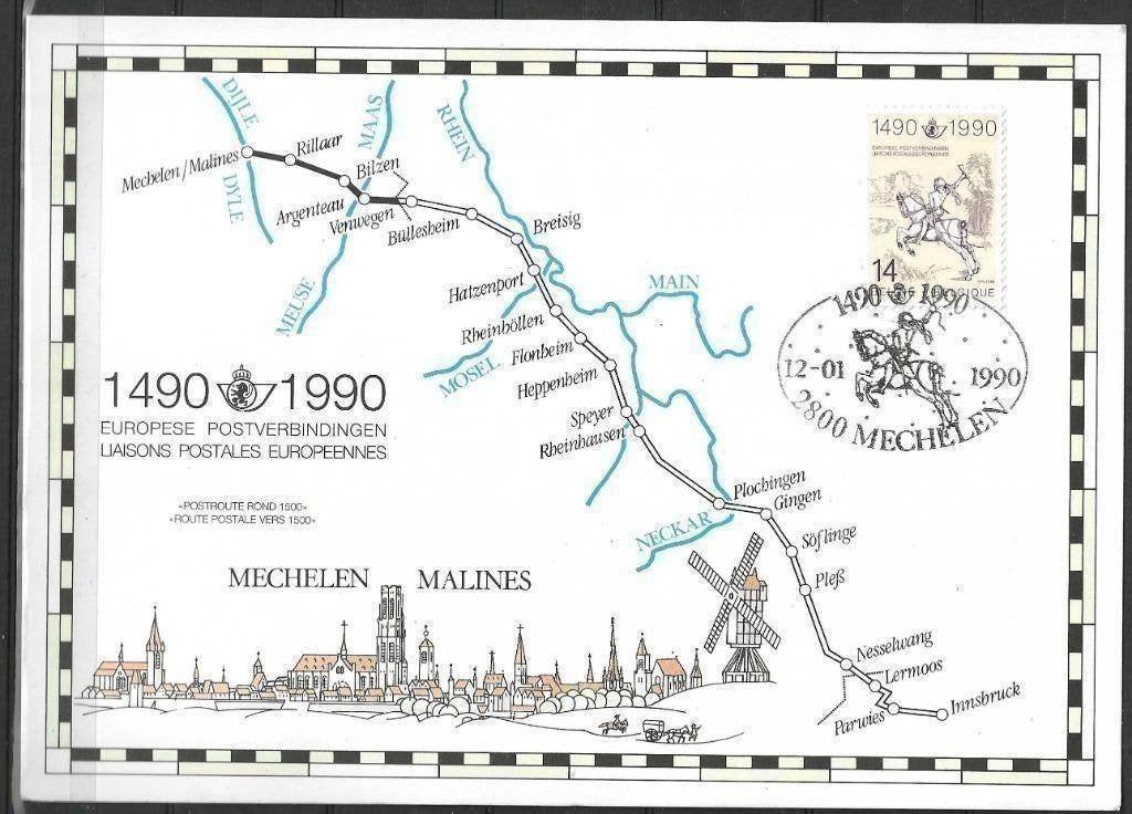 Belgie 1990 - Yvert 2350HK - Innsbruck - Mechelen (ST), Verzenden, Gestempeld