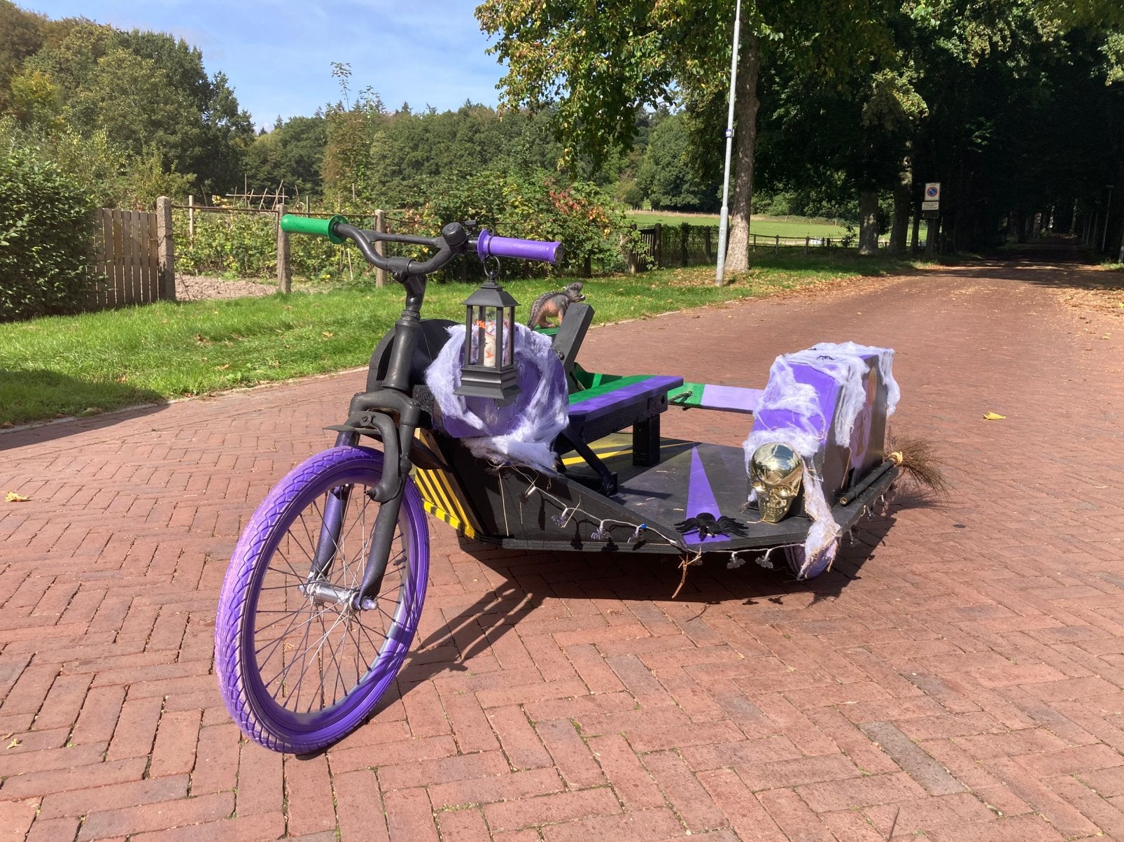 Driewieler zeepkist, Ophalen, Gebruikt