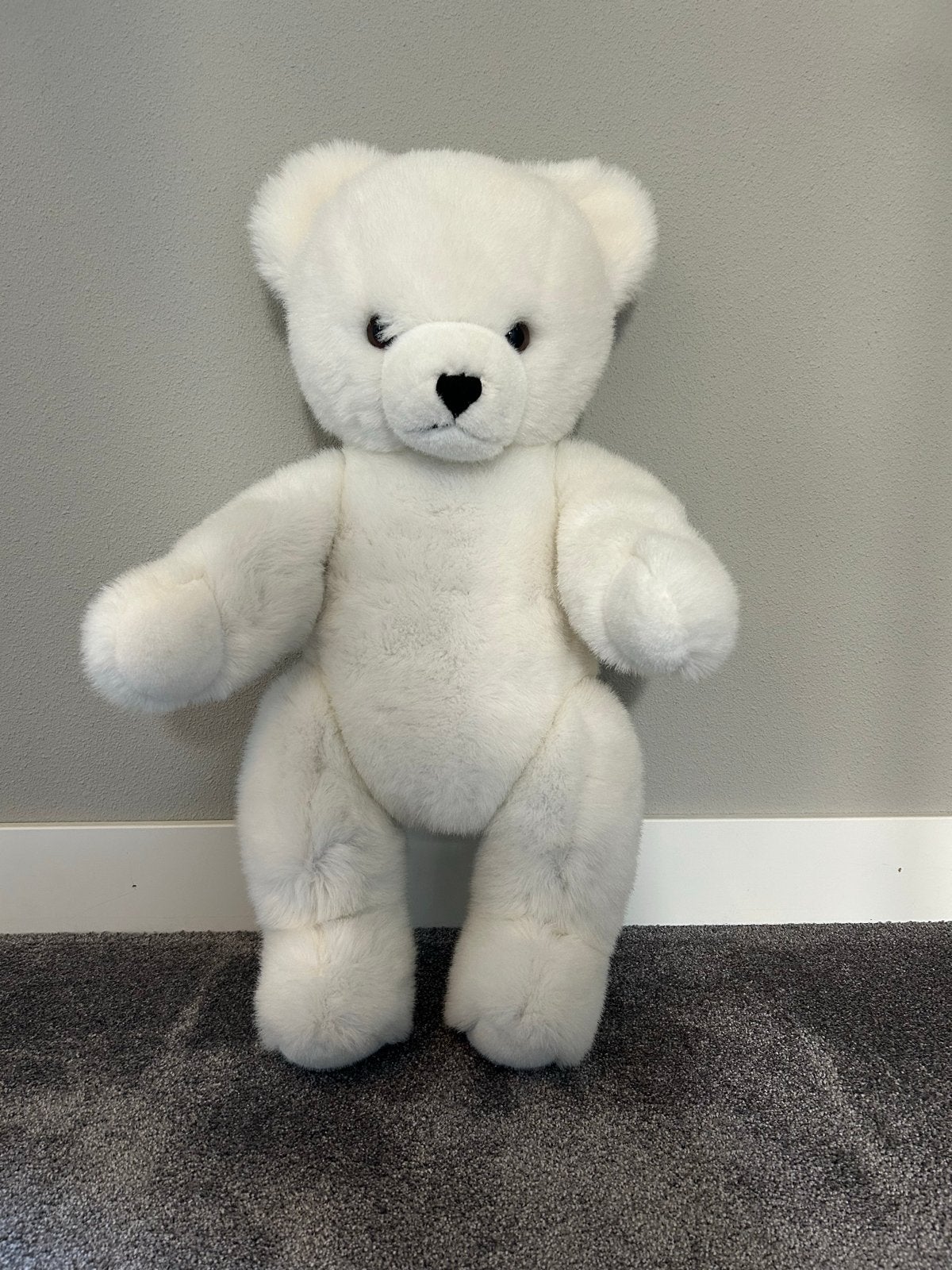 Hermann Teddy Original Witte Beer Knuffel, Ophalen, Overige merken, Beer, Middelgroot (20 tot 80 cm)