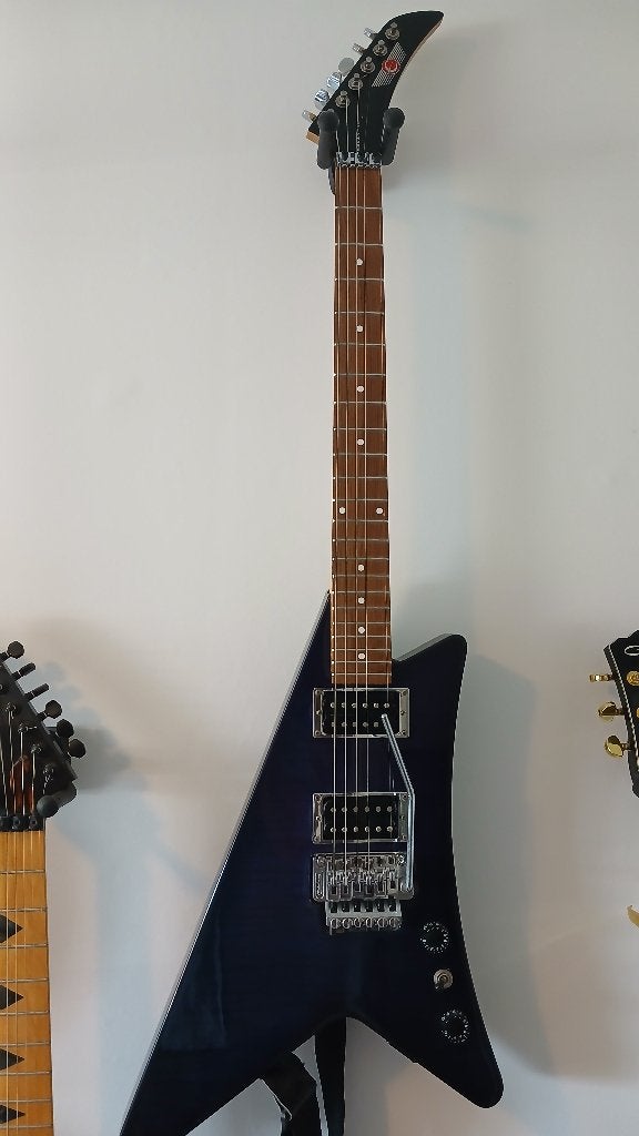 Epiphone Moderne Poly-Mod 2001 Translucent Blue Floyd-Rose, Muziek en Instrumenten, Ophalen, Zo goed als nieuw, Solid body, Epiphone
