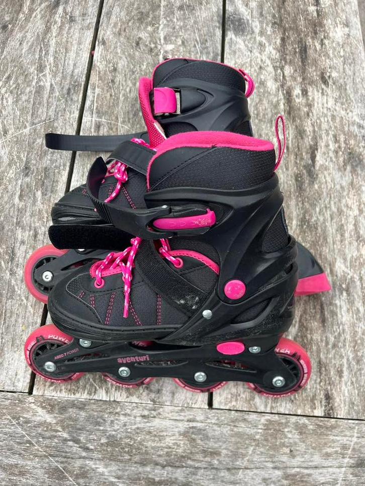 Verstelbare Skeelers Maat 34-37 met Beschermset, Sport en Fitness, Skeelers, Kinderen, Inline skates 4 wielen, Ophalen, Overige merken
