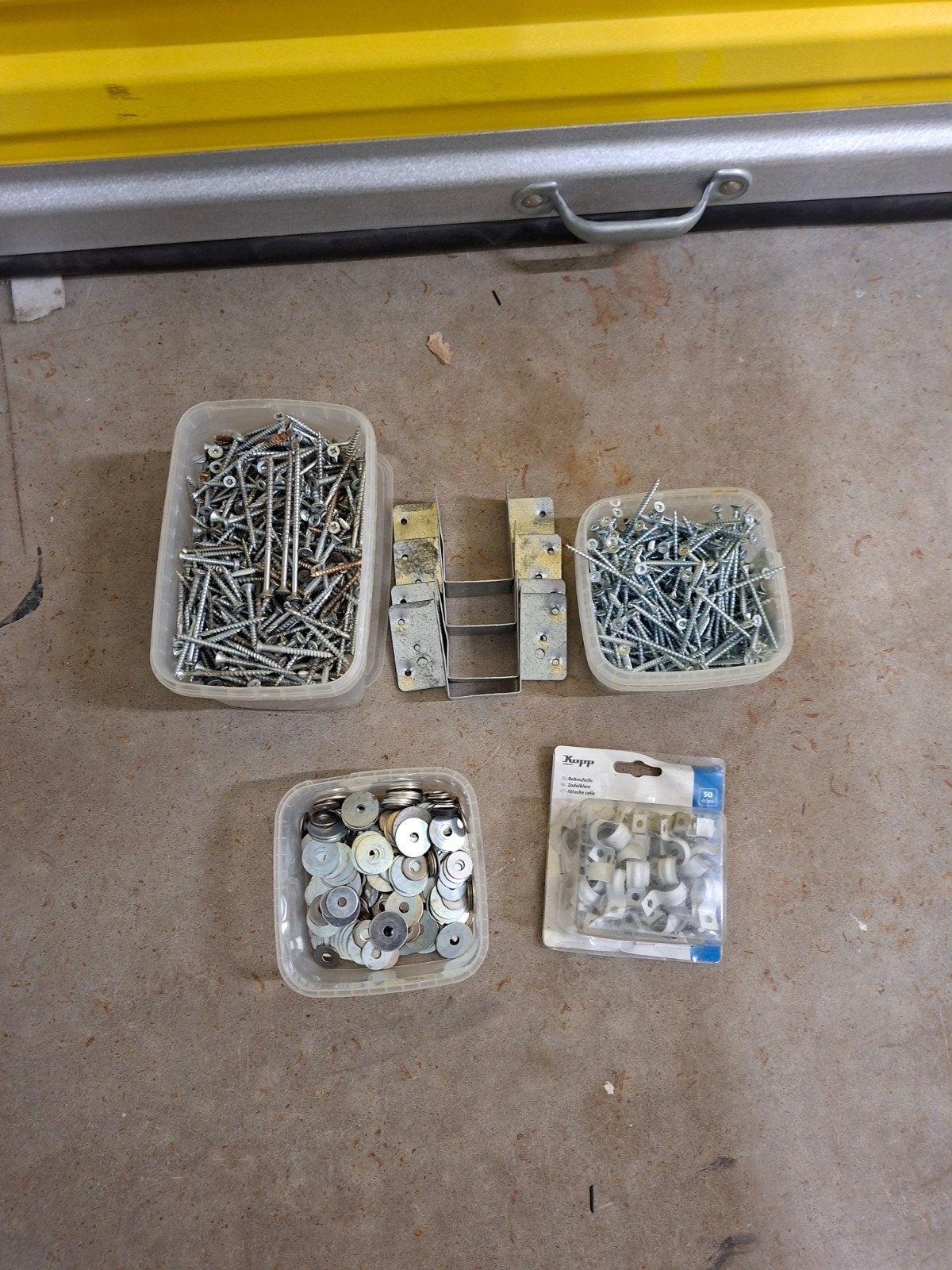 Diverse schroeven, ringen en beugels - Handige set, Ophalen of Verzenden, Gebruikt, 50 tot 100 mm, Schroeven