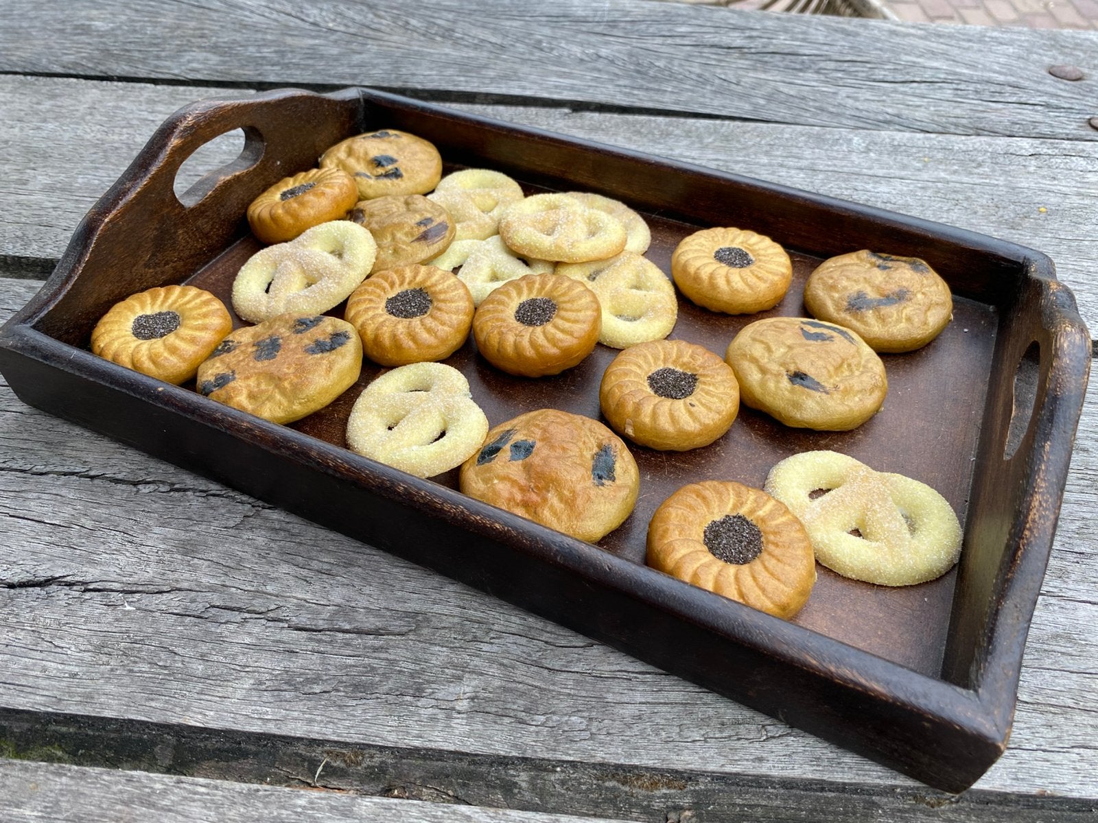 Set lichtgewicht decoratie/ kunst koekjes, 21 stuks, Ophalen of Verzenden, Zo goed als nieuw, Overige materialen