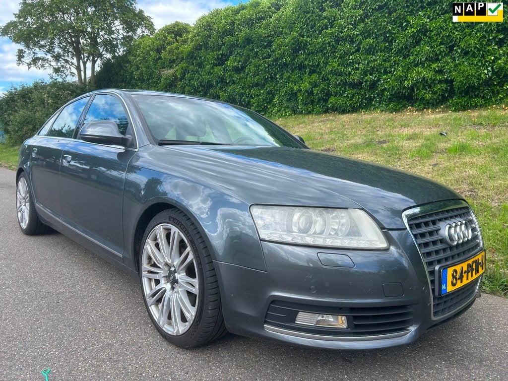 Audi A6 Limousine 2.0 TDI S-Line Half leder - Navi - Automaa, Auto's, Audi, Euro 5, 136 pk, Gebruikt, Zwart