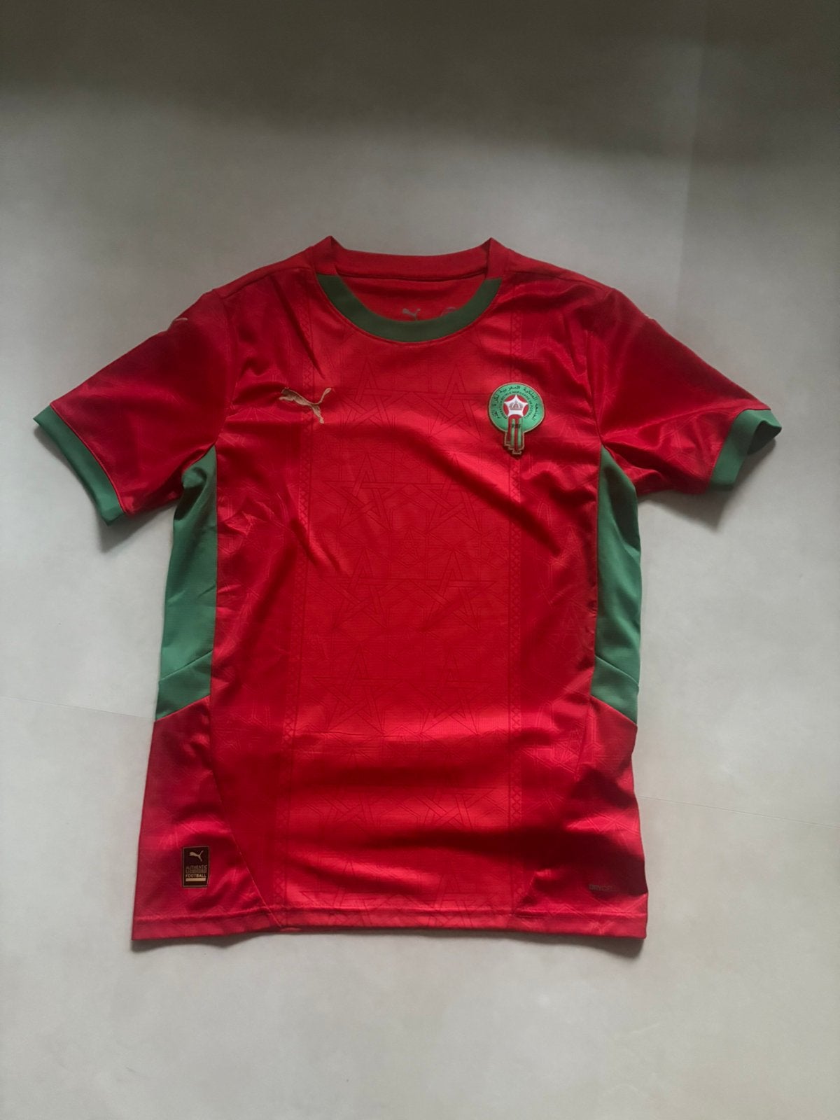 Marokko thuistenue Afrika Cup, Kleding | Heren, Sportkleding, Gedragen, Voetbal, Overige maten, Rood, Ophalen of Verzenden