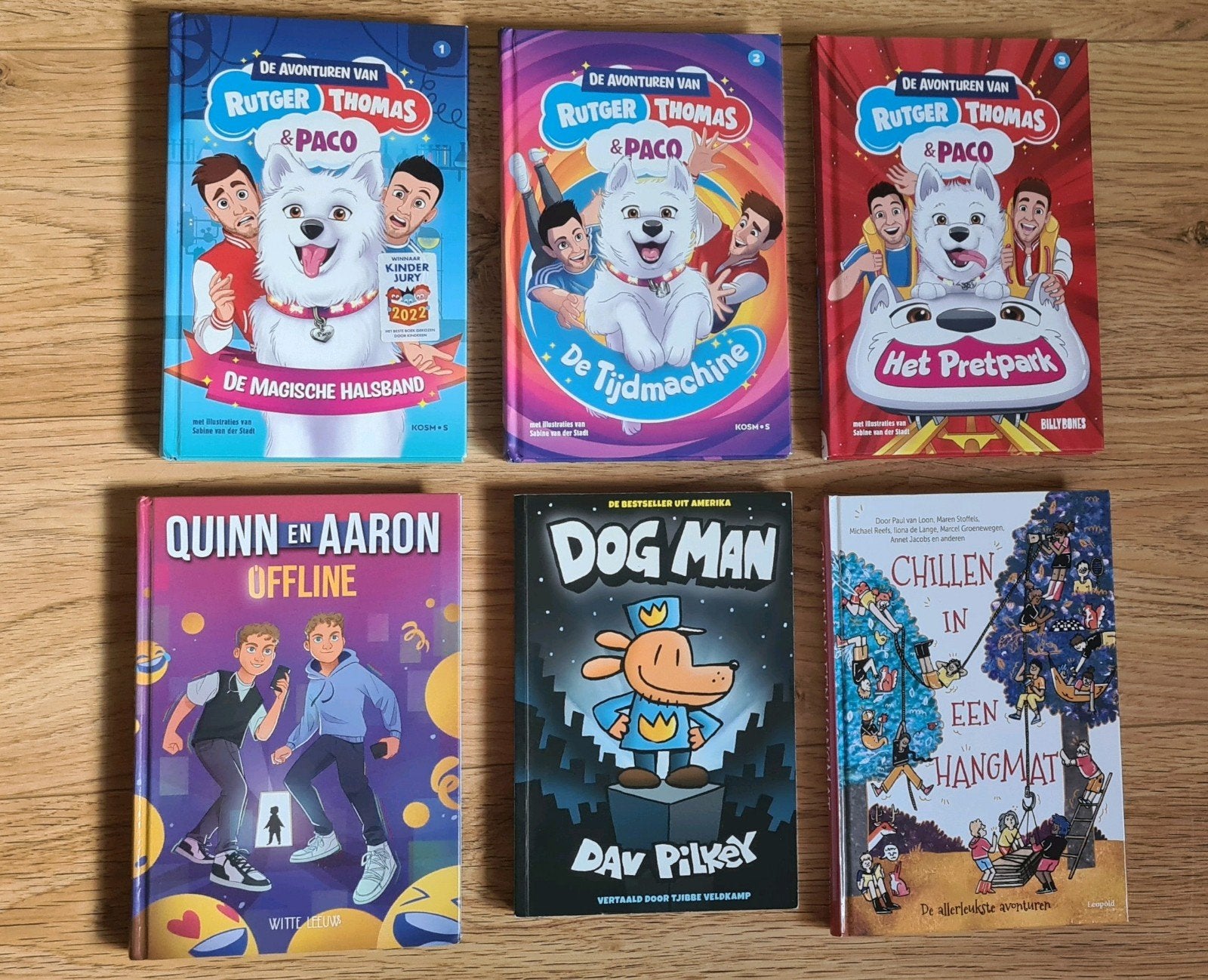 Kinderboeken: Rutger, Thomas & Paco, Dog Man, Quinn &, Boeken, Ophalen of Verzenden, Zo goed als nieuw, Fictie algemeen