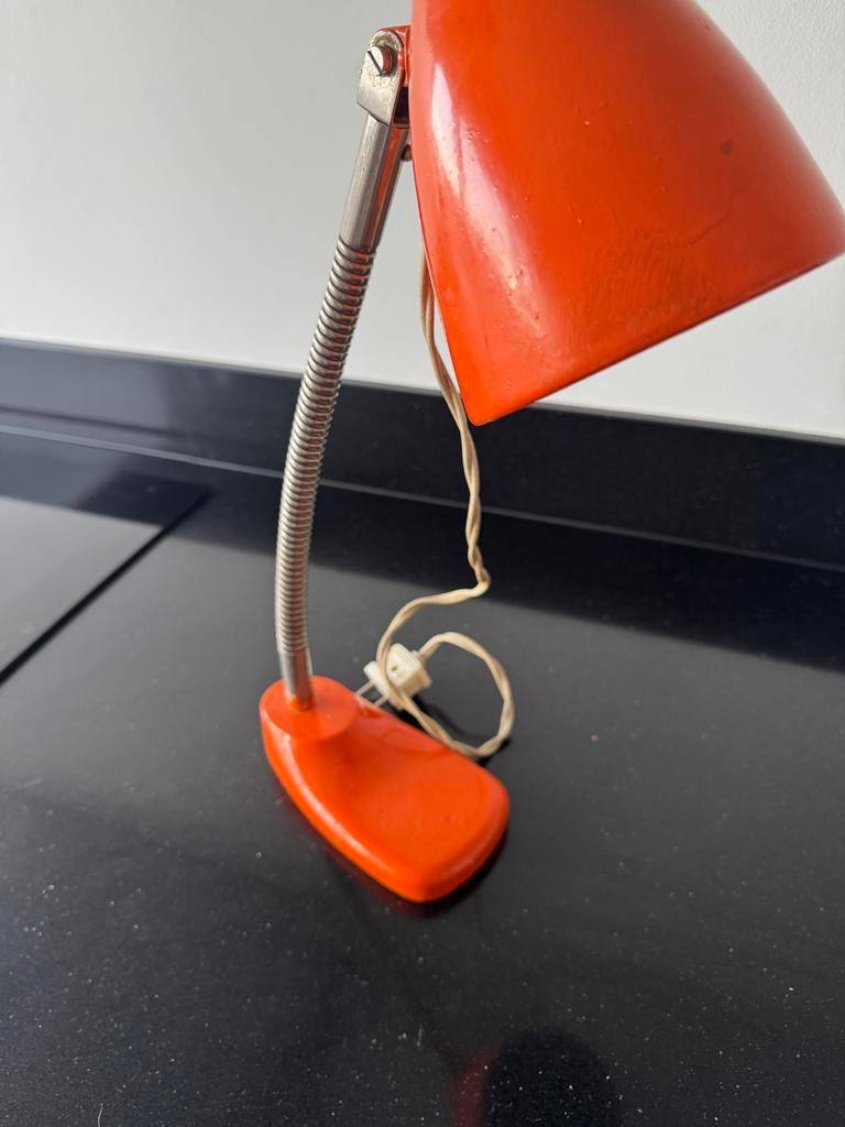 Schuurvondst orgineel vintage tafellampje, Huis en Inrichting, Ophalen, Gebruikt, Metaal, Vintage retro