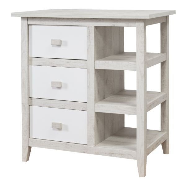 TWF Babykamer Nice - Wit MDF met licht grijs decor, Kinderen en Baby's, Kinderkamer | Complete kinderkamers, Ophalen, Zo goed als nieuw