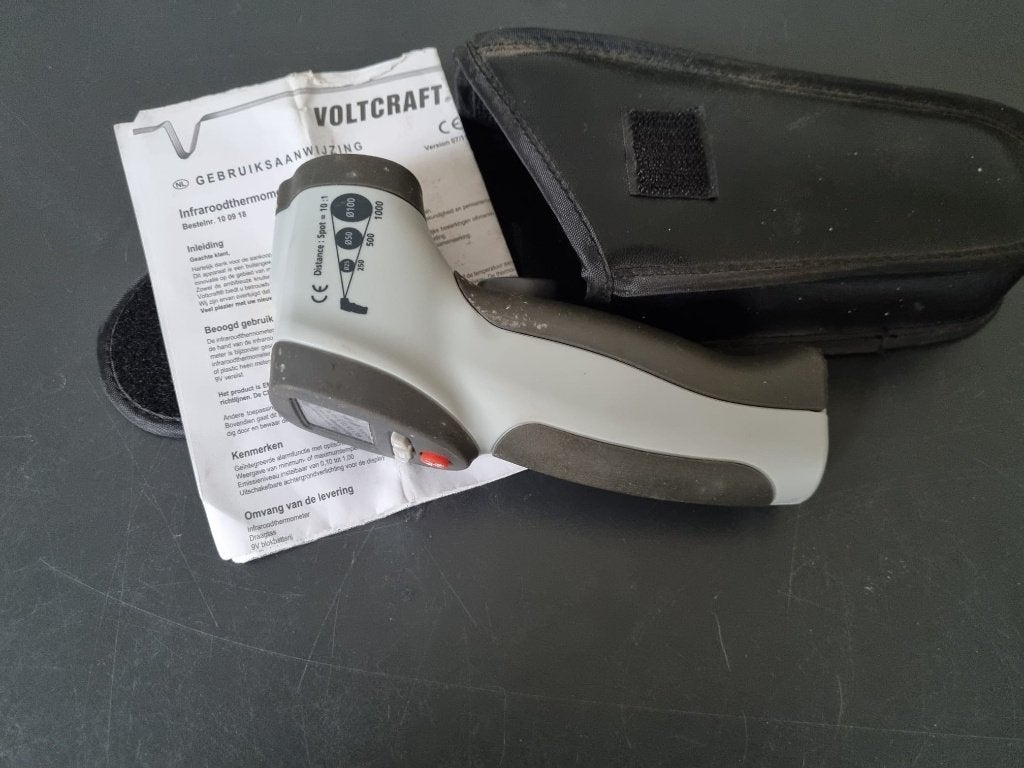 Voltcraft infrarood thermometer met hoes en handleiding, Ophalen of Verzenden, Gebruikt