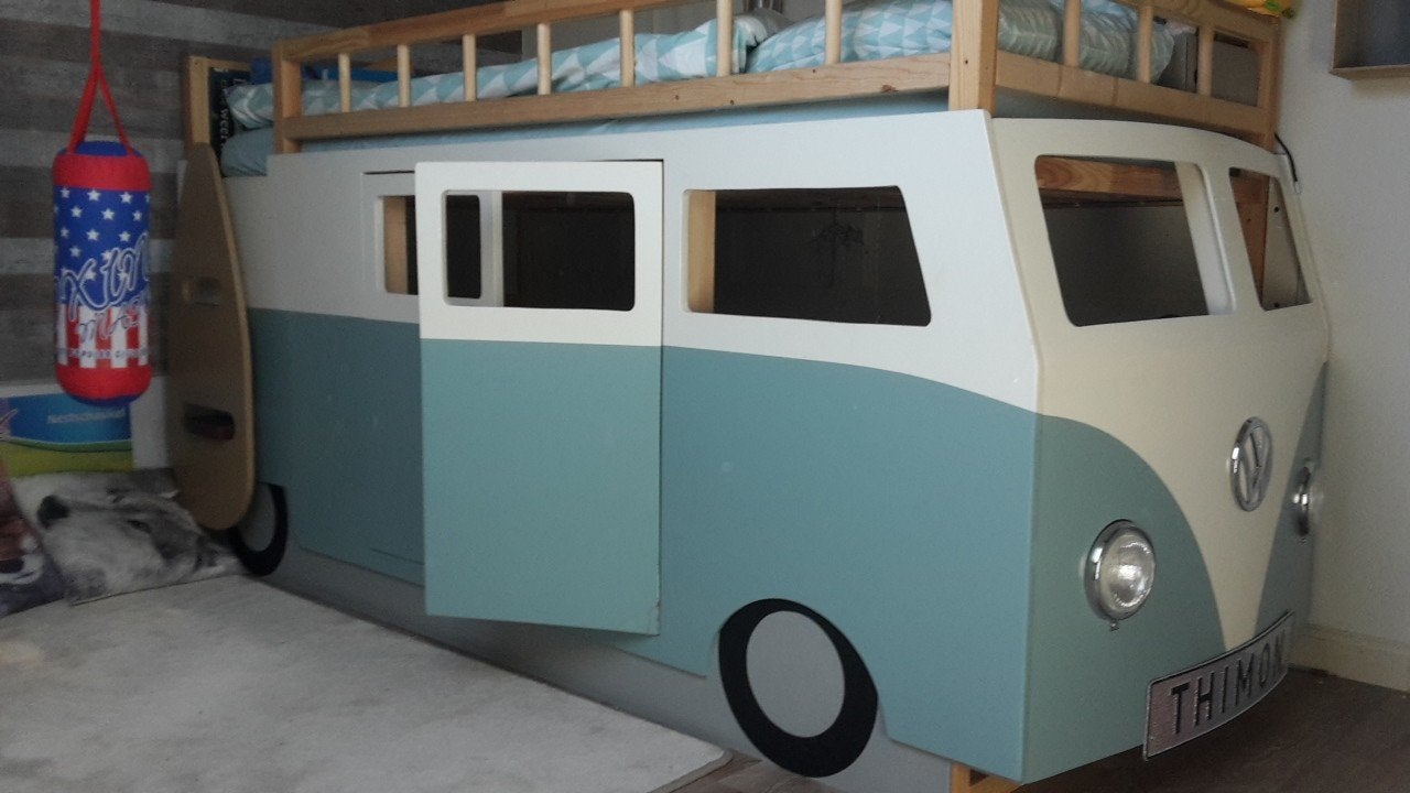 Hoogslaper VW T1 Bus - Uniek Kinderbed, Ophalen, Gebruikt, Eenpersoons, 160 tot 180 cm