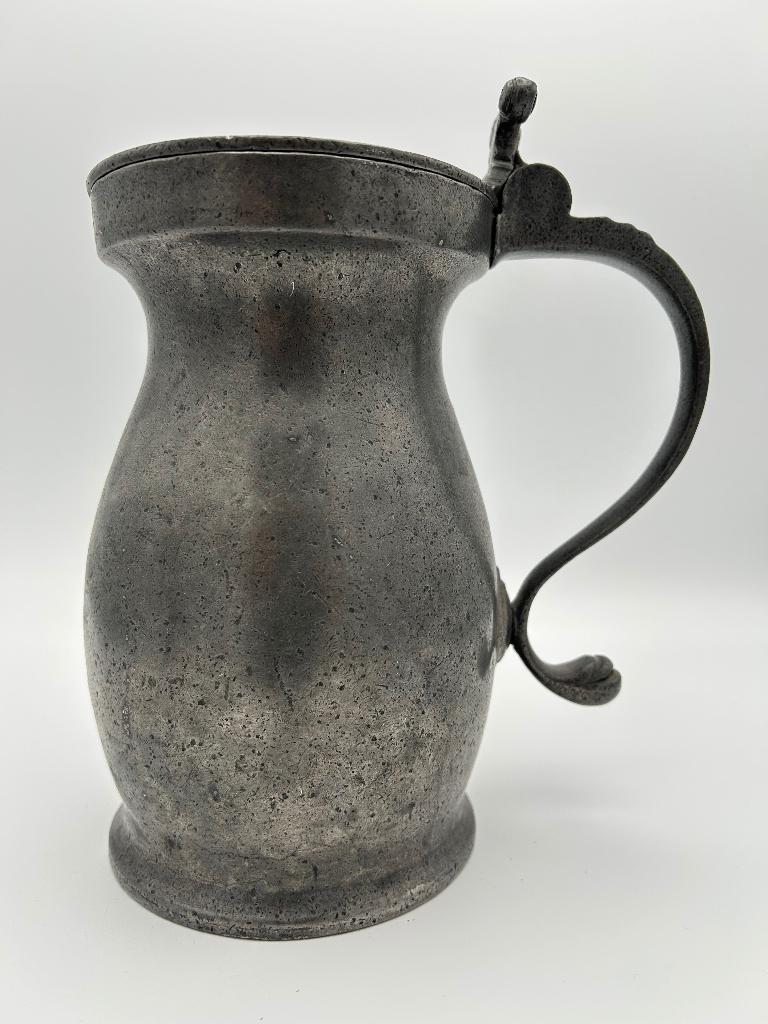 Antieke tinnen Bierkan/herbergkan, Ophalen