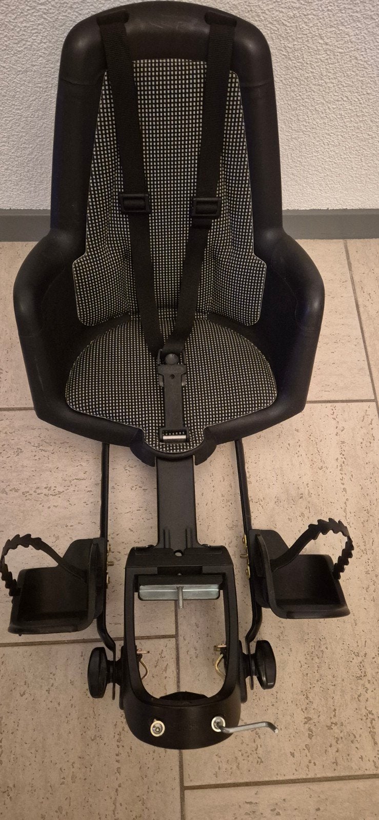 bobike fietsstoeltje voor achterop nog als nieuw zie foto's., Ophalen, Achterzitje, Voetsteuntjes, Bobike maxi