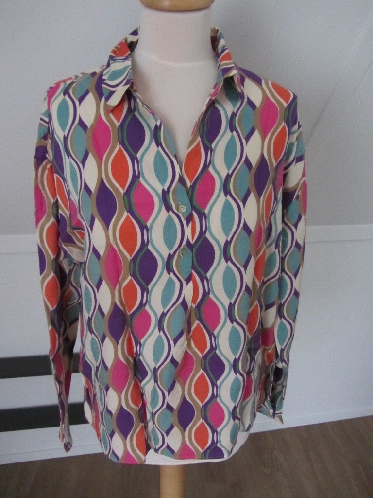Blouse 40, l.m. vrolijke kleuren, Pennyblack, z.g.a.n., Maat 38/40 (M), Meerkleurig, Ophalen of Verzenden, Zo goed als nieuw