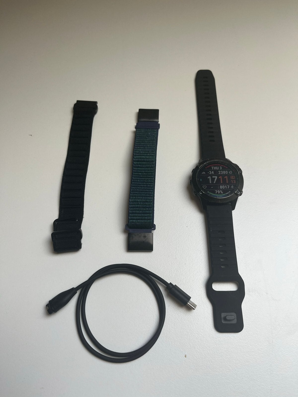 Garmin Fenix 6 Pro, Gebruikt, Zwart, Ophalen of Verzenden, Waterdicht