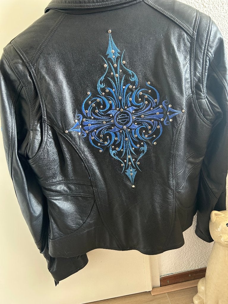 Harley Davidson leren jas, Harley Davidson, Zwart, Maat 42/44 (L), Ophalen of Verzenden
