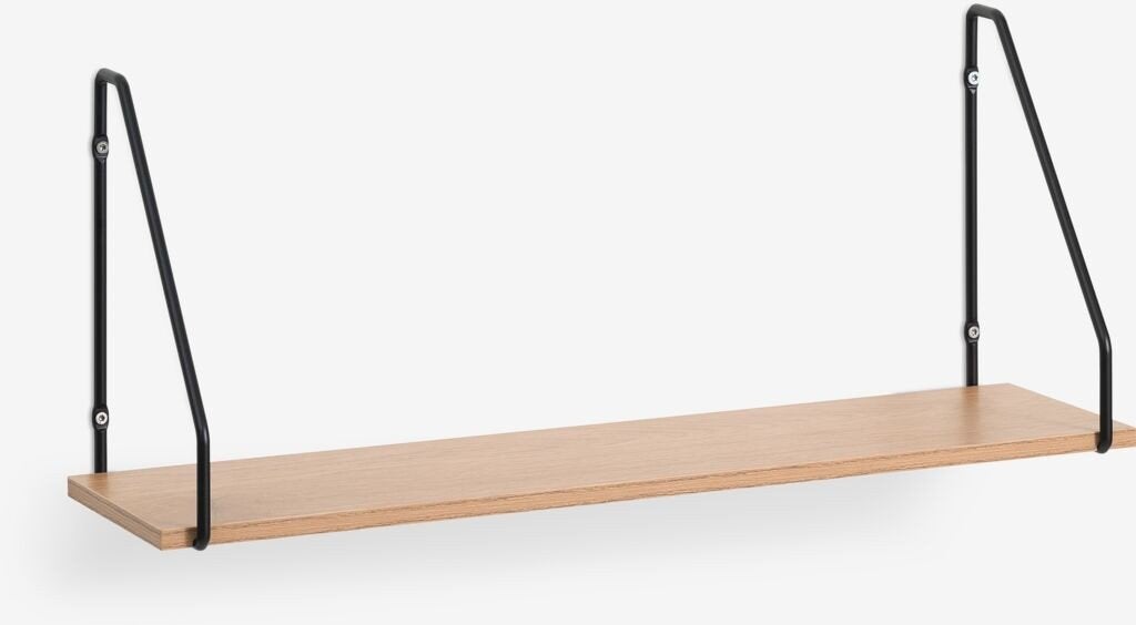 JYSK Wandplank HEJLSMINDE Zwart/Naturel - Nieuw in doos, Ophalen, Nieuw
